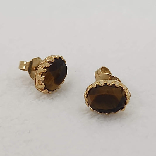 Tiger Eye Studs