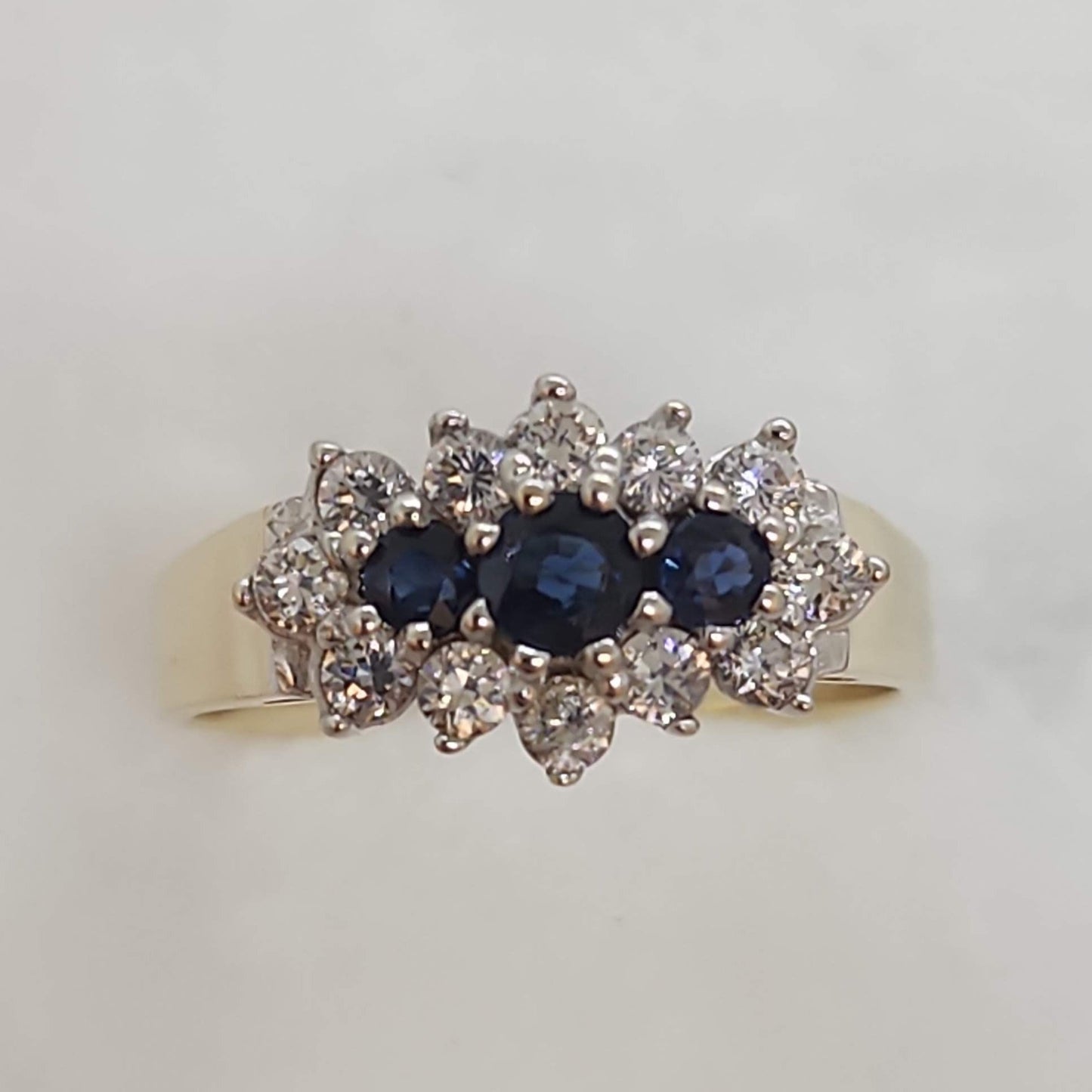 Sapphire and Cubic Zirconia Ring
