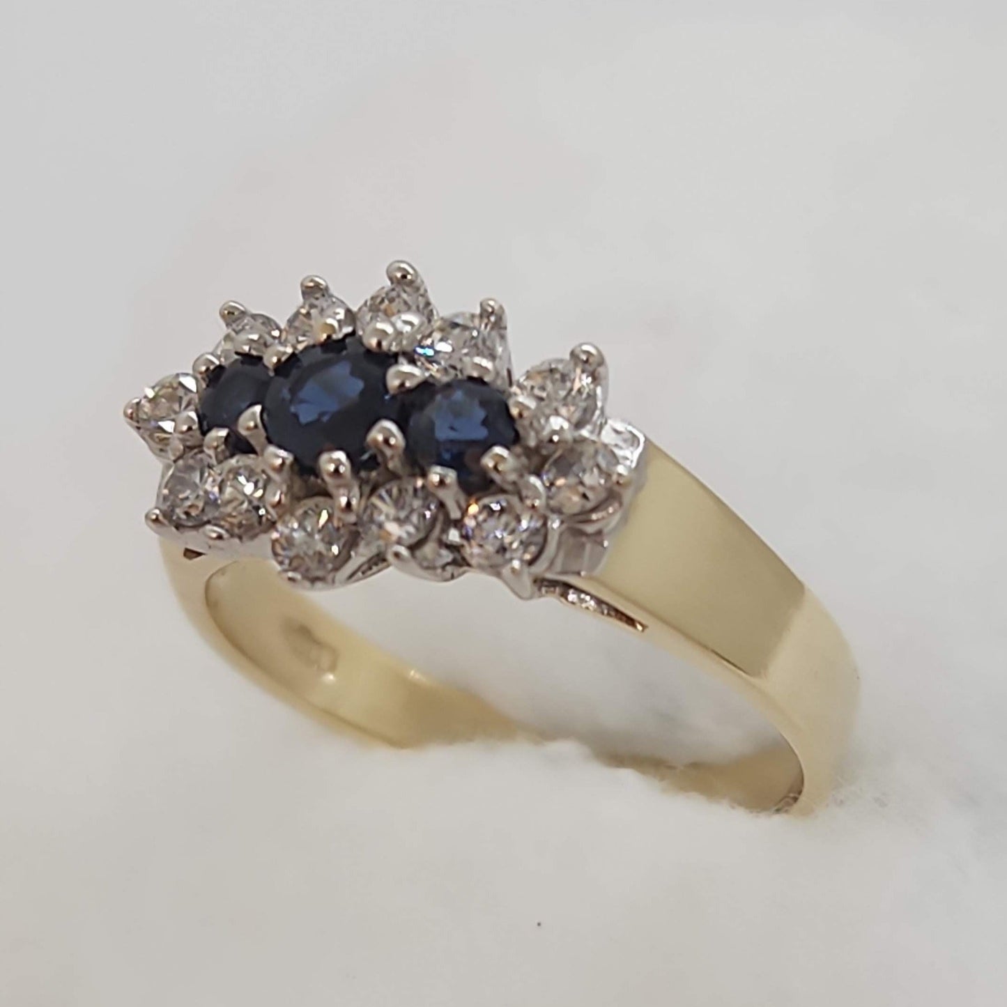 Sapphire and Cubic Zirconia Ring