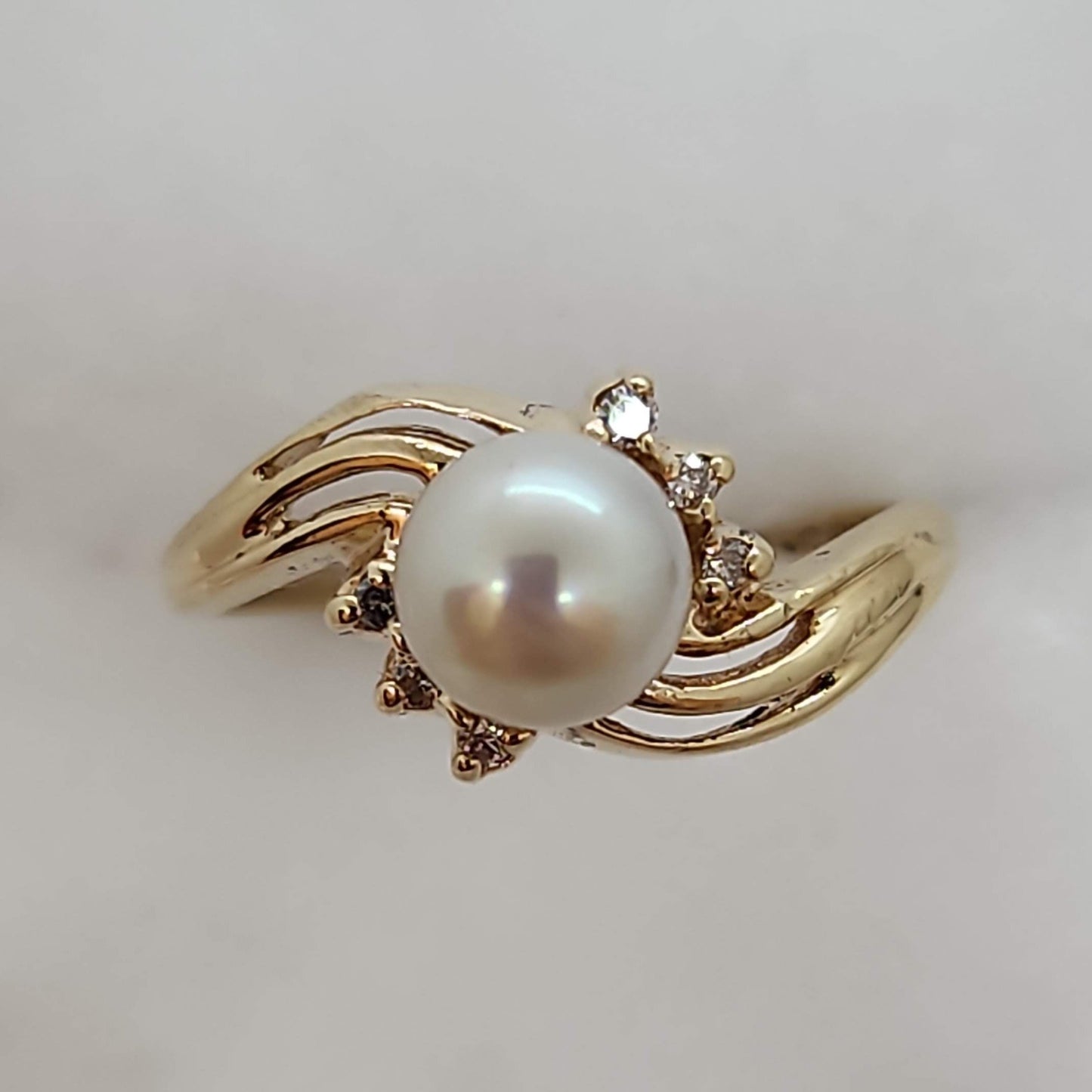 Pearl and Diamond Ring