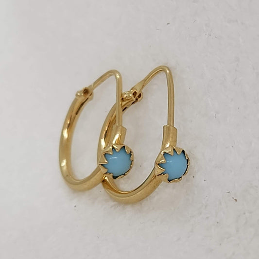 Robin's Egg Blue Glass Earrings