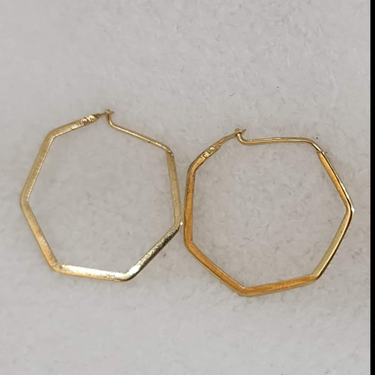 Heptagon Hoop Earrings