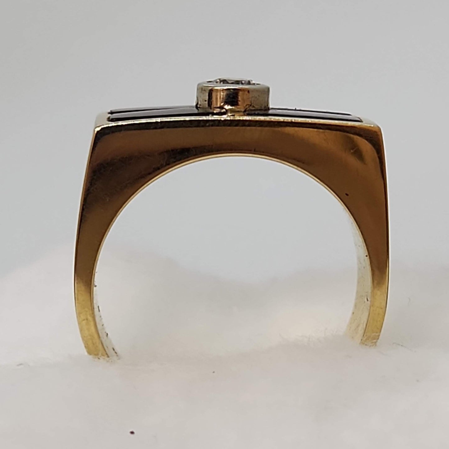 Diamond and Labradorite Inlay Ring