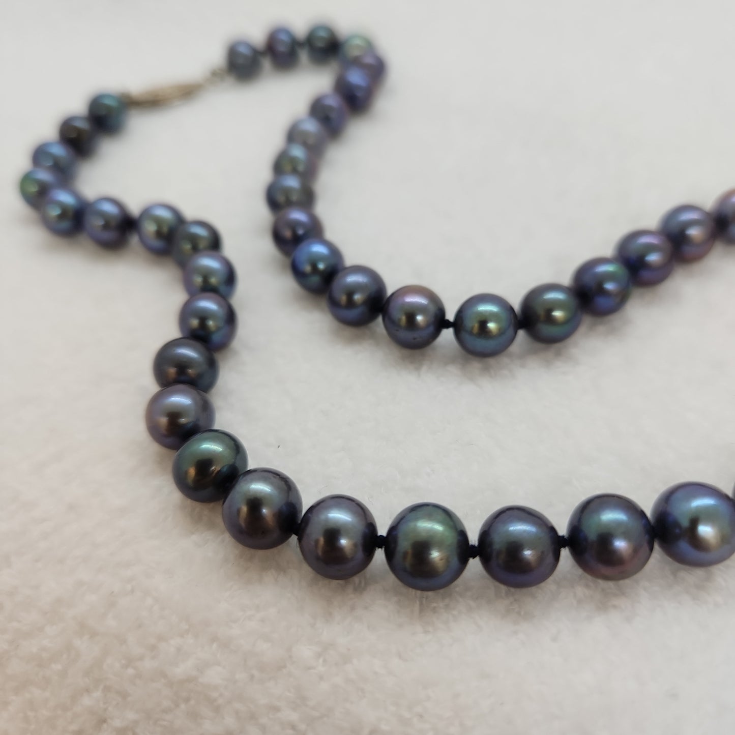 Freshwater Blue/Black Pearl Strand
