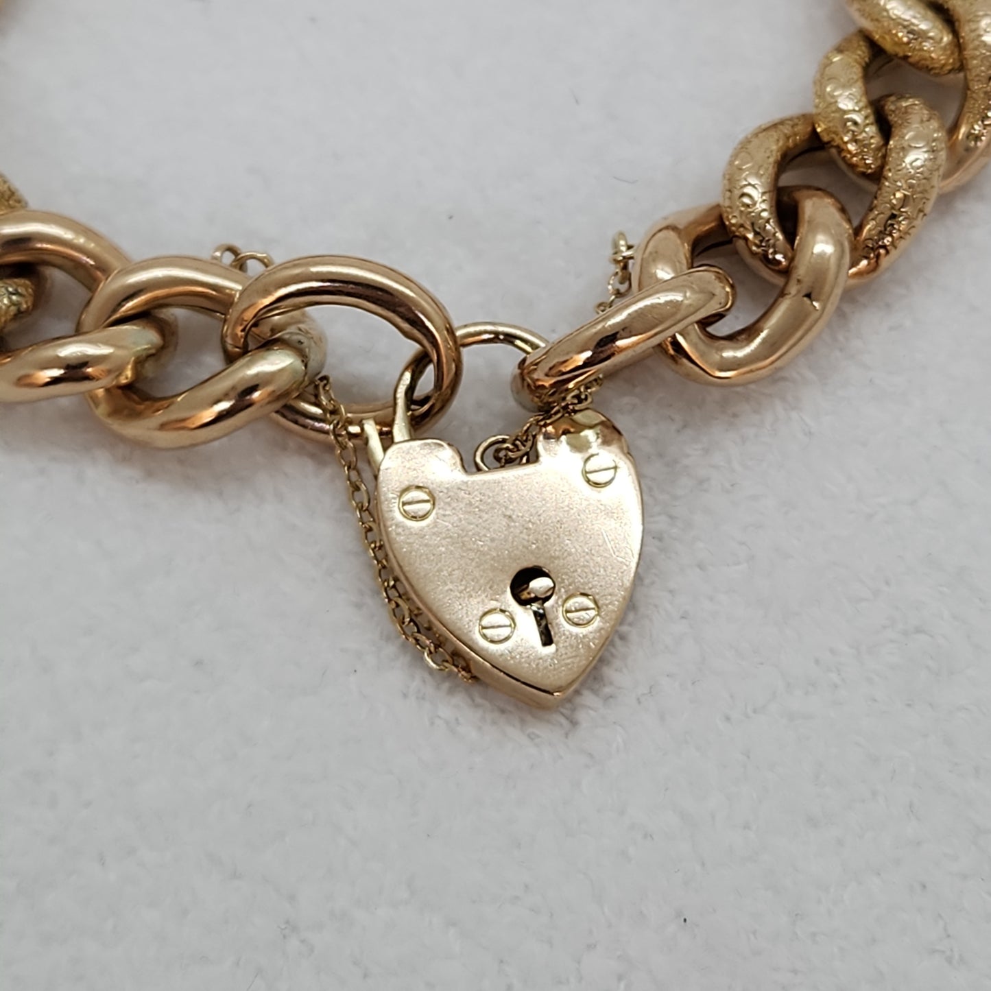 Day and Night with Heart Padlock Clasp