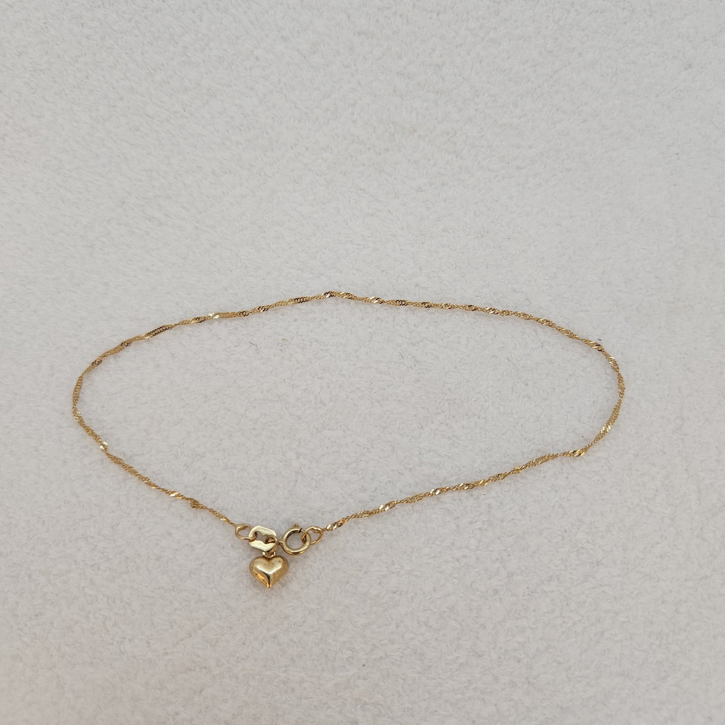 Anklet with Puffy Heart Charm