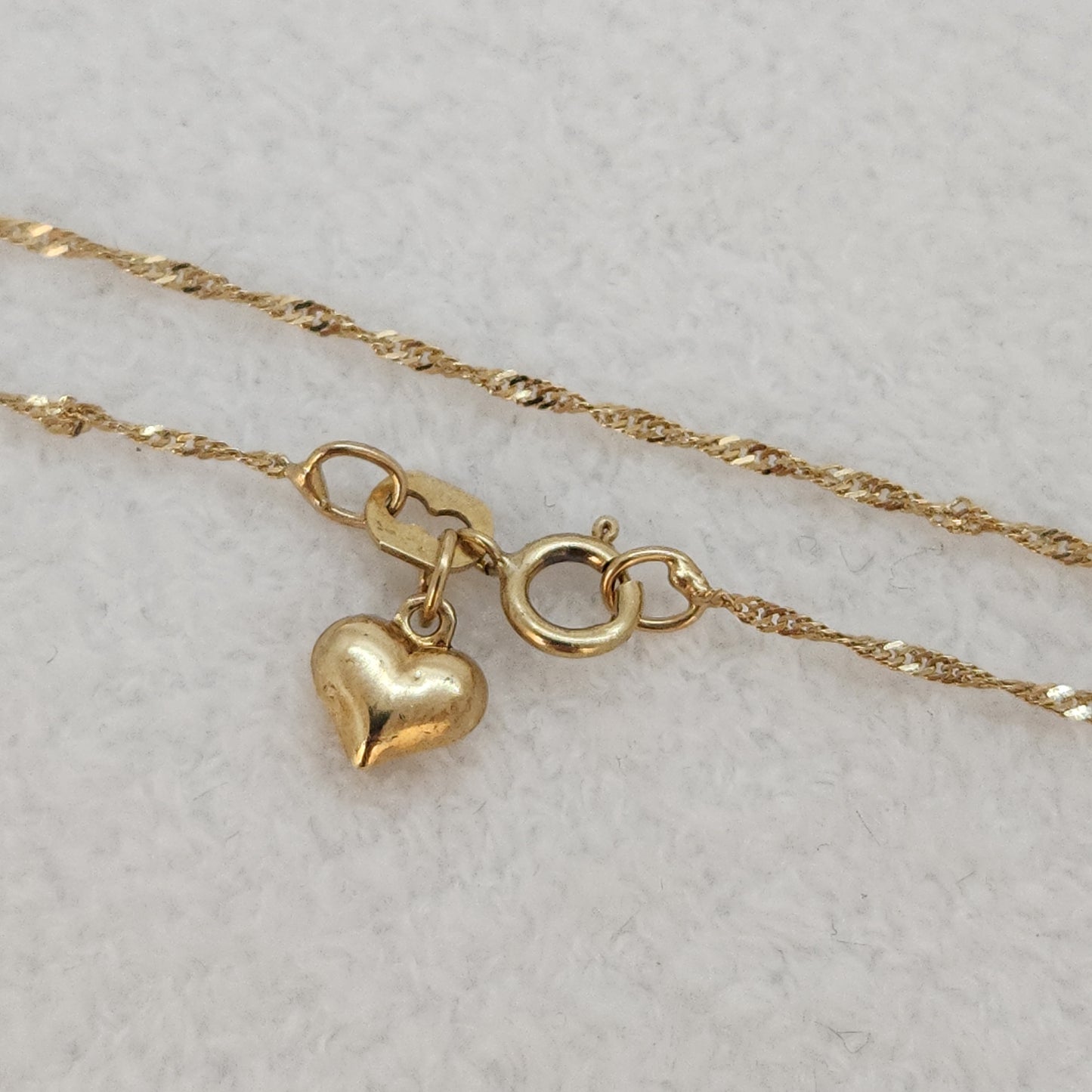 Anklet with Puffy Heart Charm