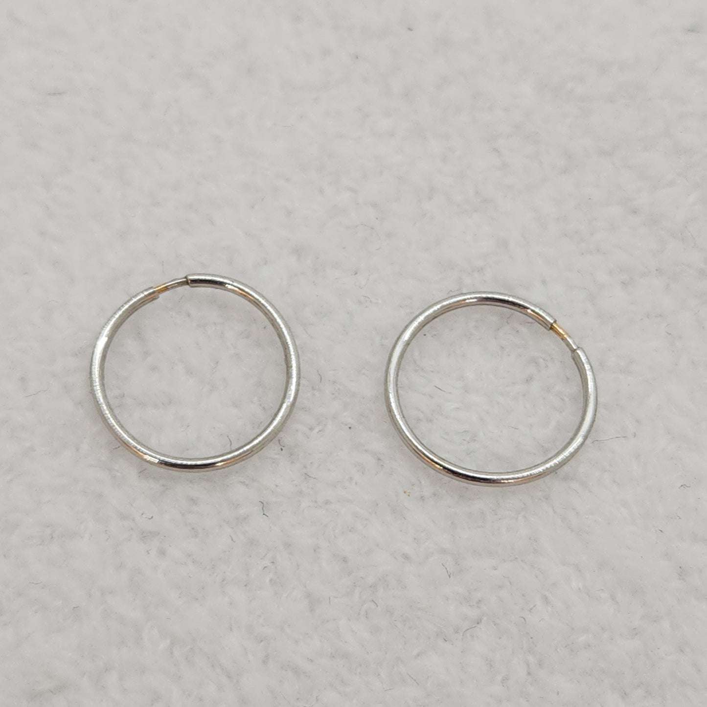 White Gold Sleeper Hoops
