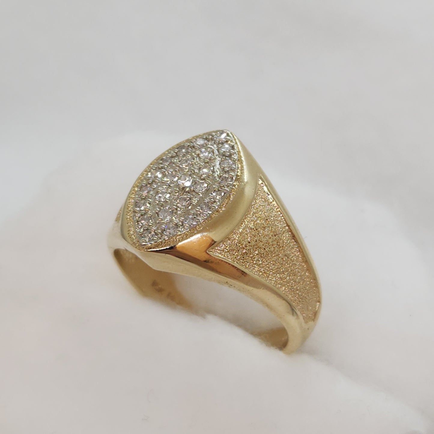 Unisex Diamond Marquise