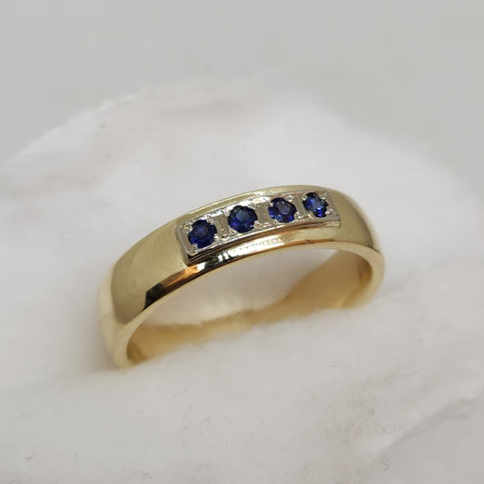 Four Across Sapphire Band