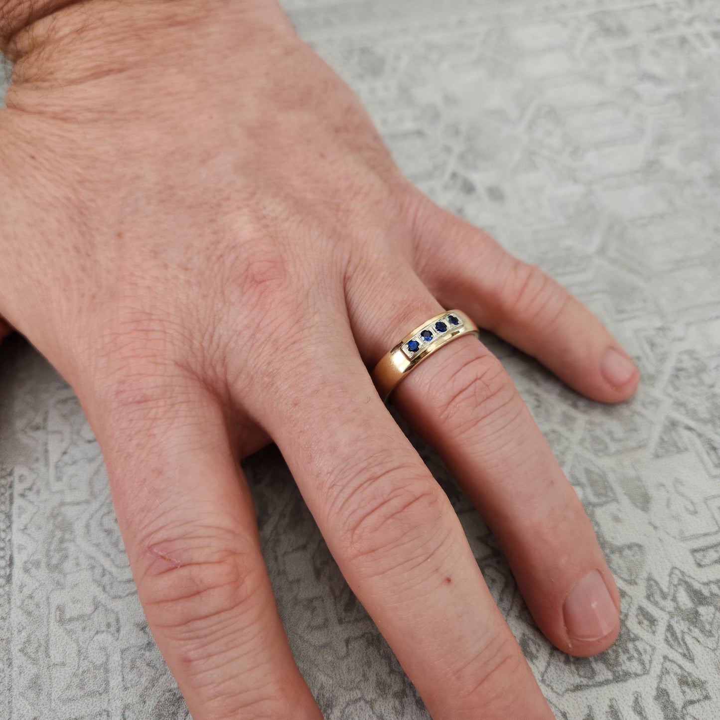 Four Across Sapphire Band