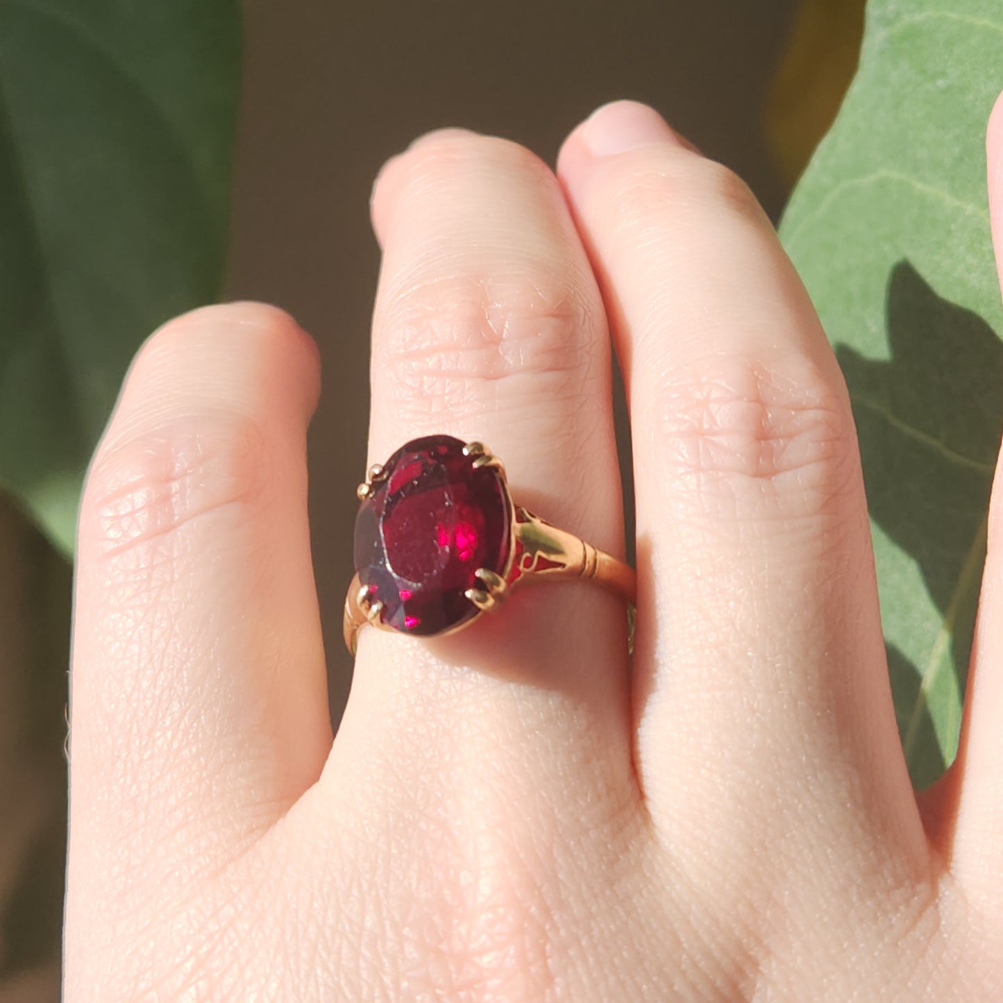 Imitation Garnet Ring