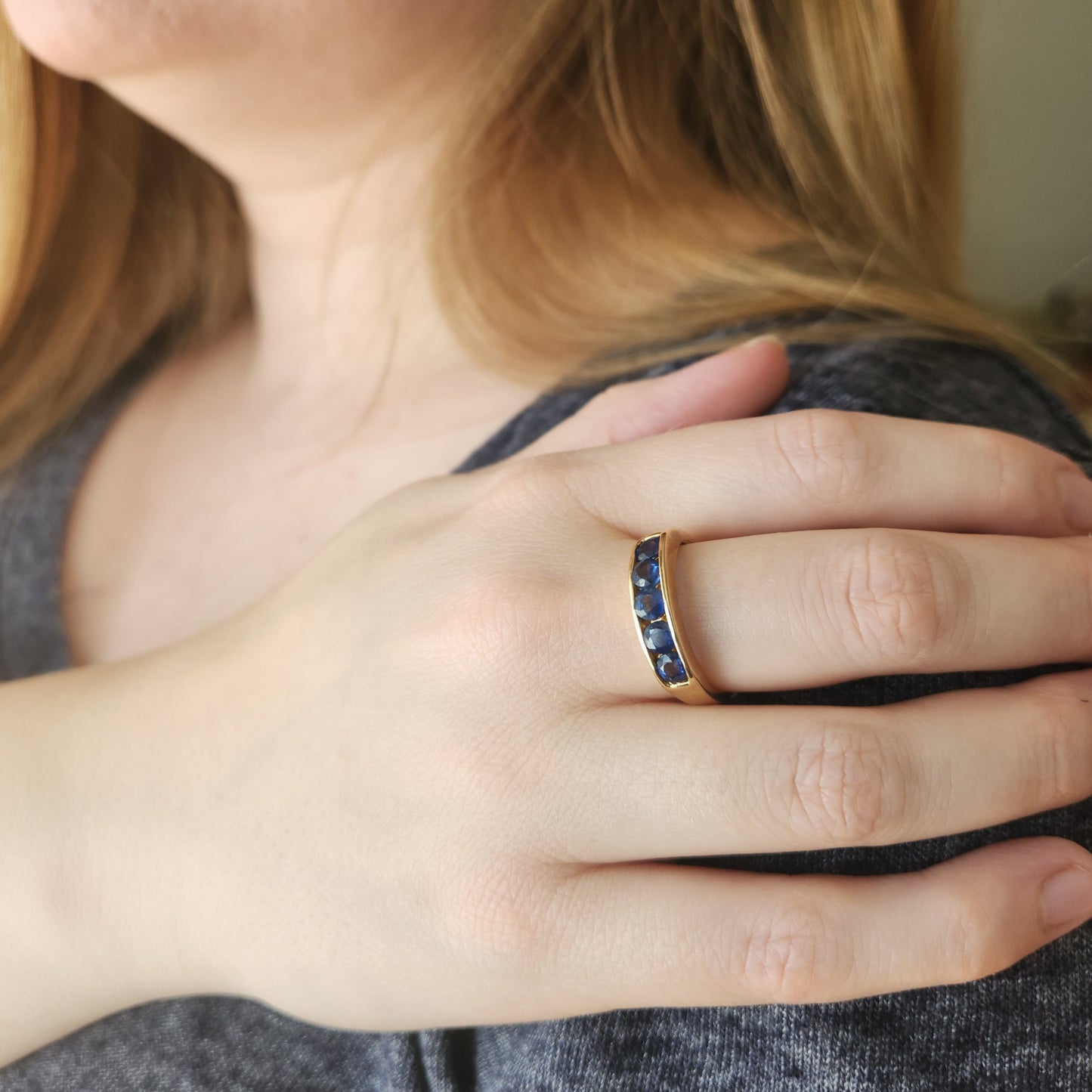 Sapphire Channel Set Ring