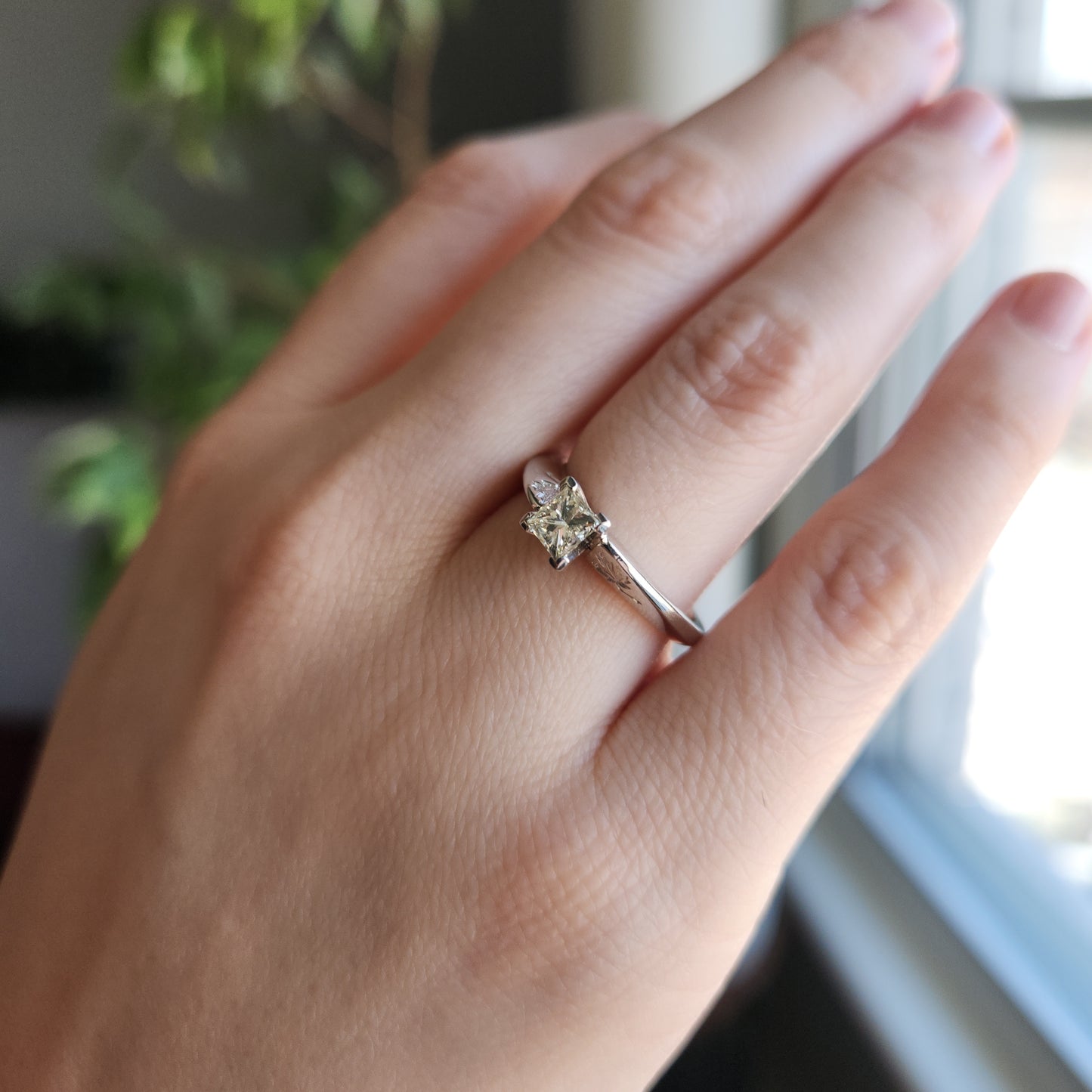 Princess Cut Diamond Canadiana Ring