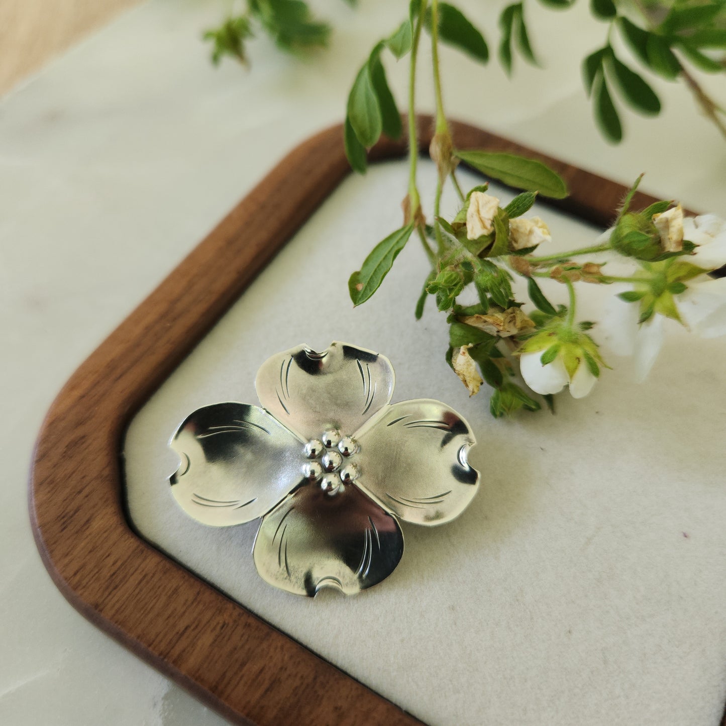 Silver Dogwood Blossom