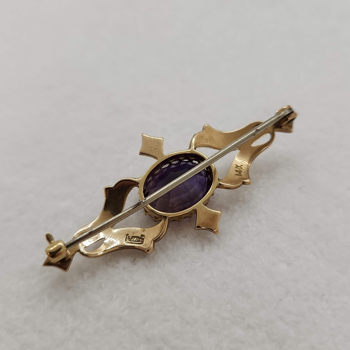 Amethyst Brooch