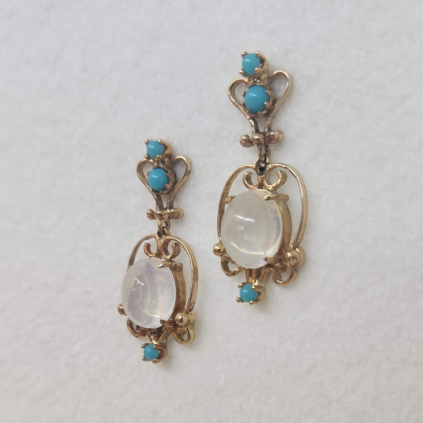 Bohemian Imitation Turquoise and Moonstone