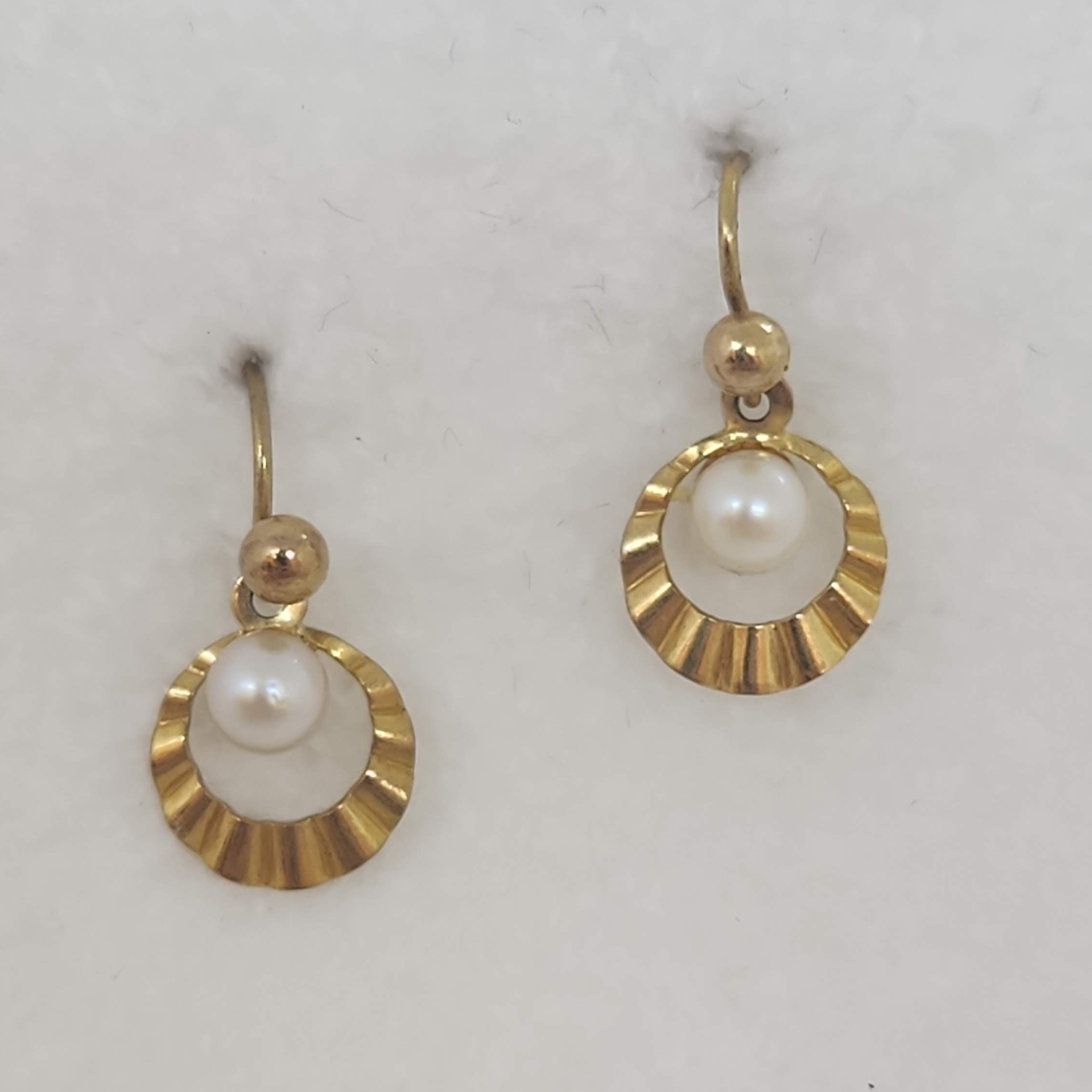 Pearl and Gold Earrings