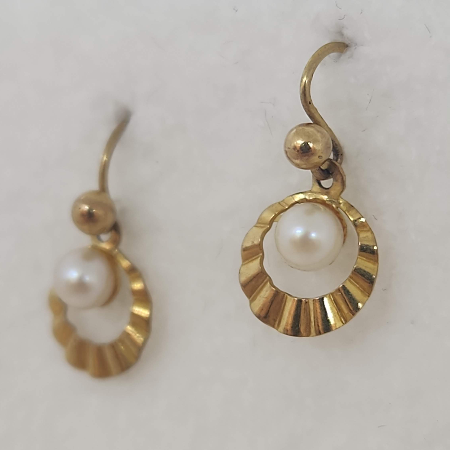 Pearl and Gold Earrings