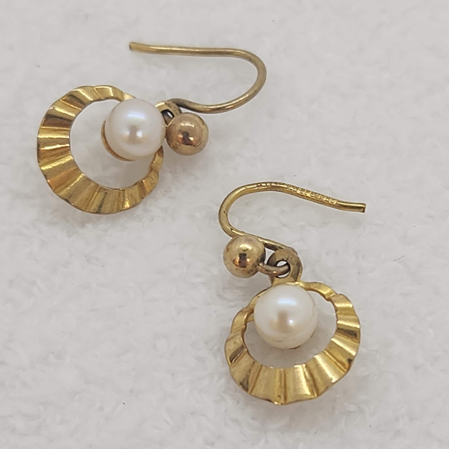 Pearl and Gold Earrings