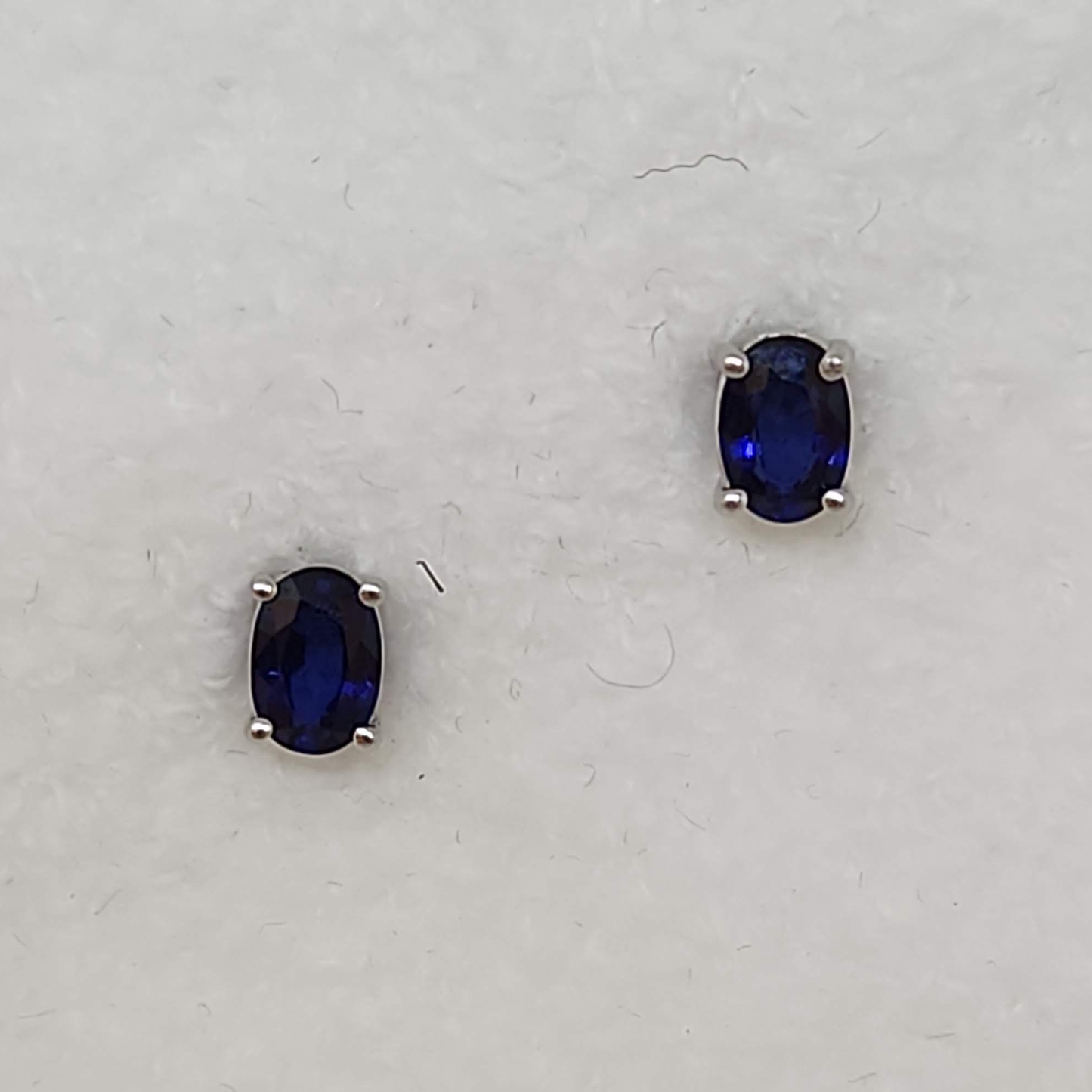 Deep Blue Sapphire Studs