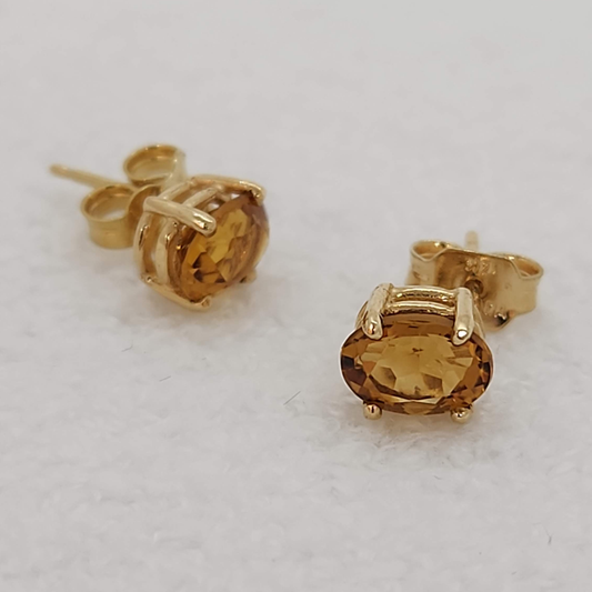 Citrine Stud Earrings