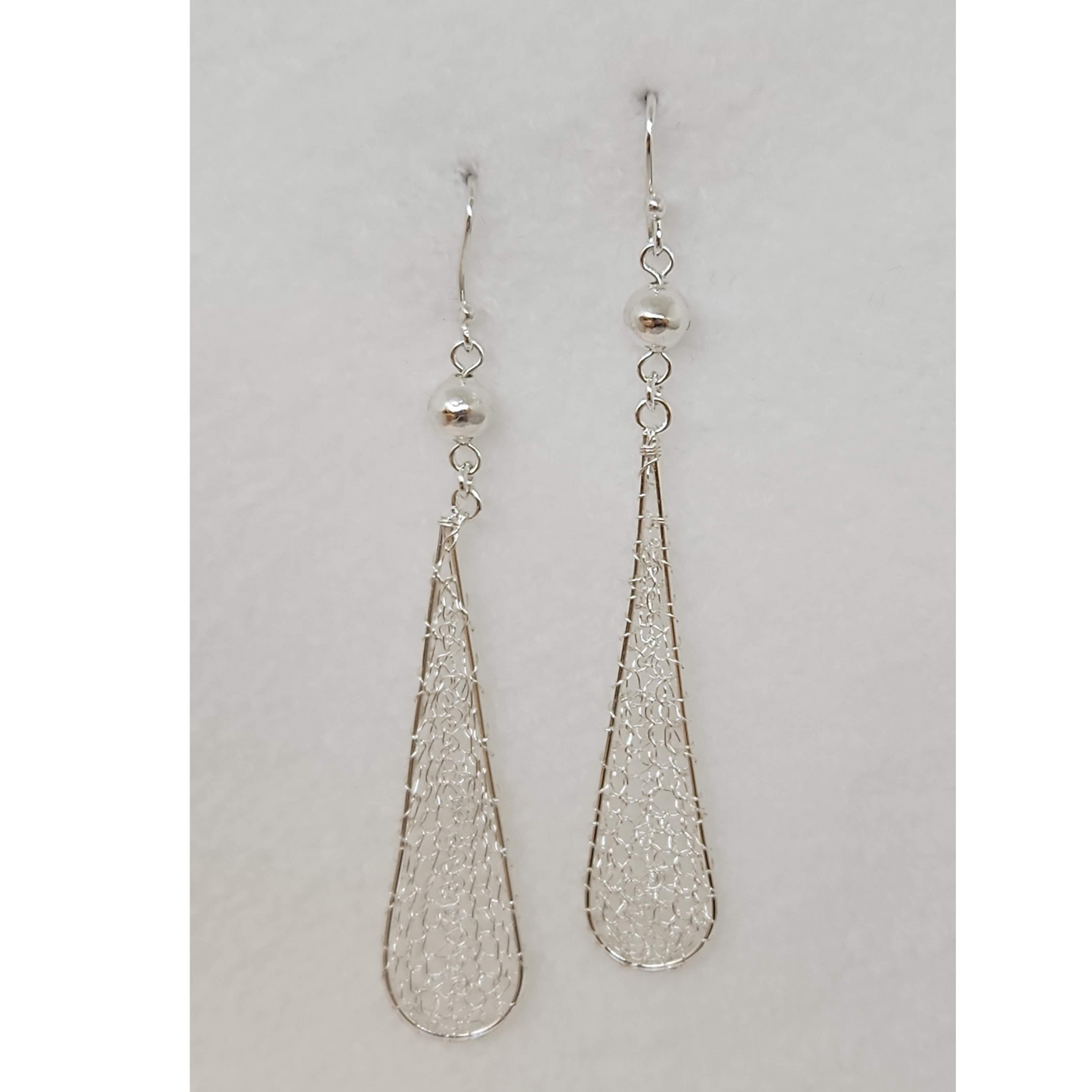 Silver Filigree Drop Earrings