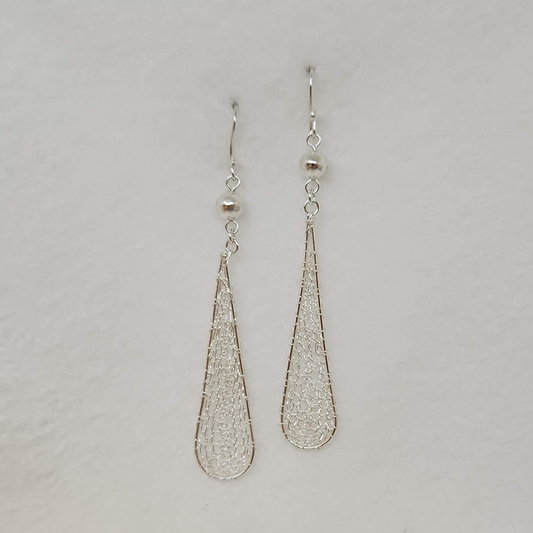 Silver Filigree Drop Earrings