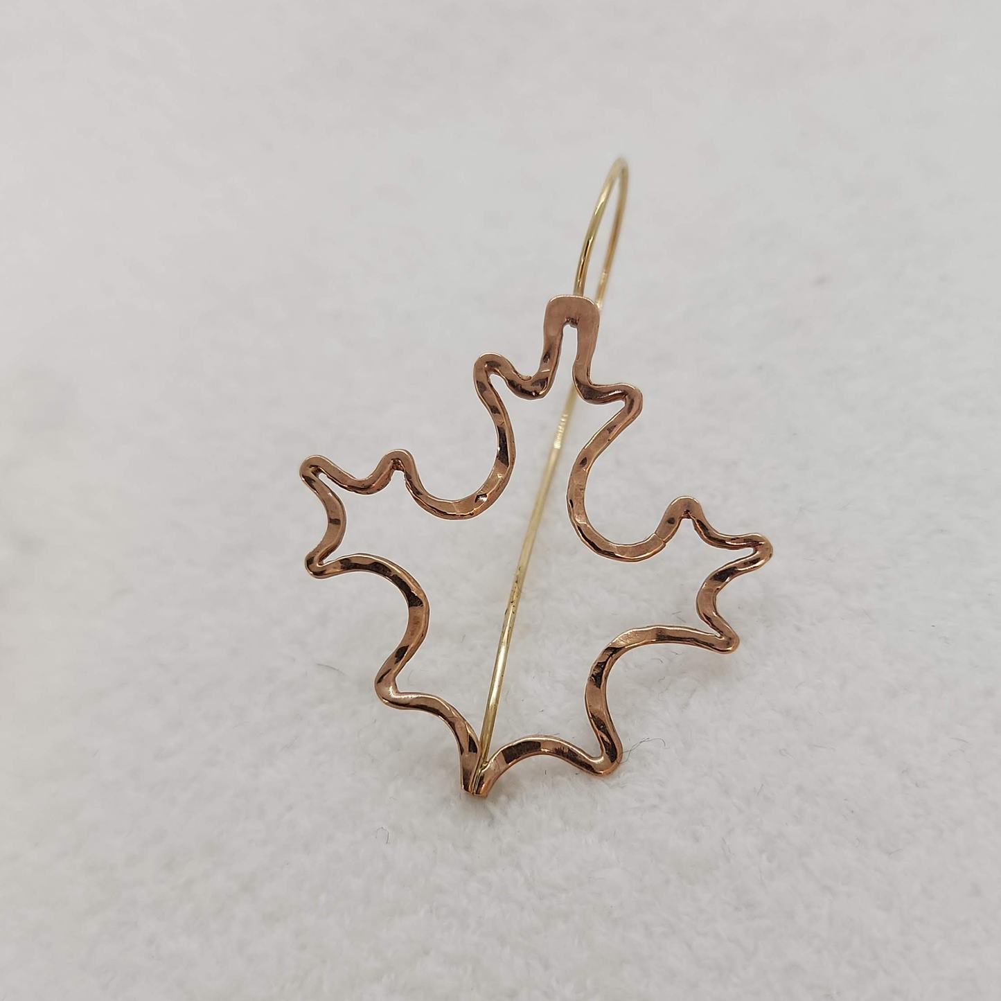 Rose Gold Maple Leaf Earrings