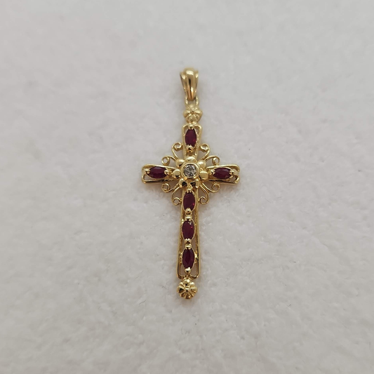 Ruby and Diamond Cross