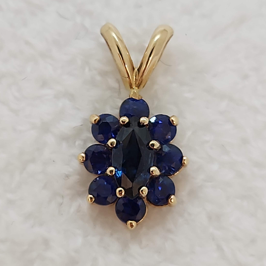 Sapphire Cluster Pendant