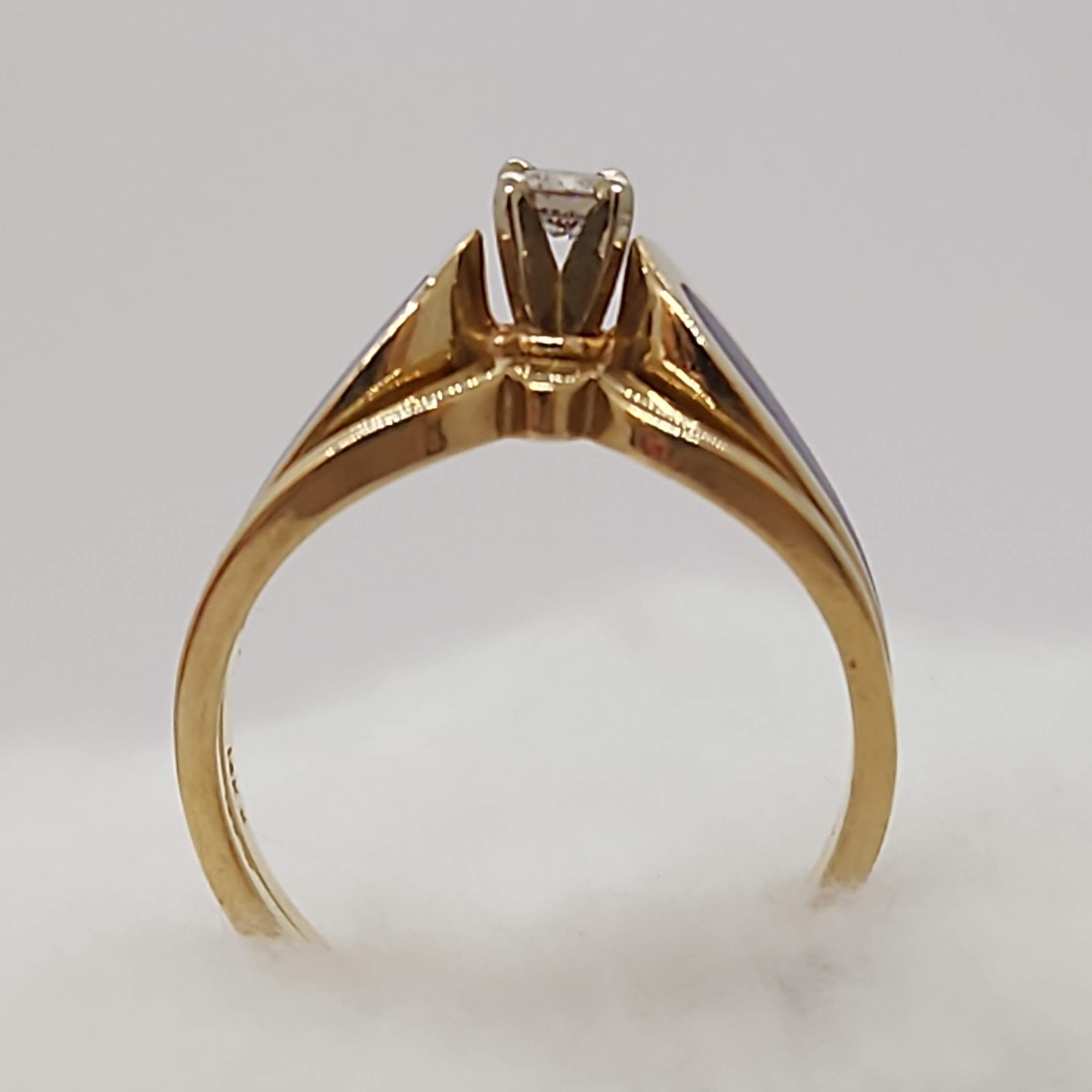 Diamond and Lapis Lazuli Ring