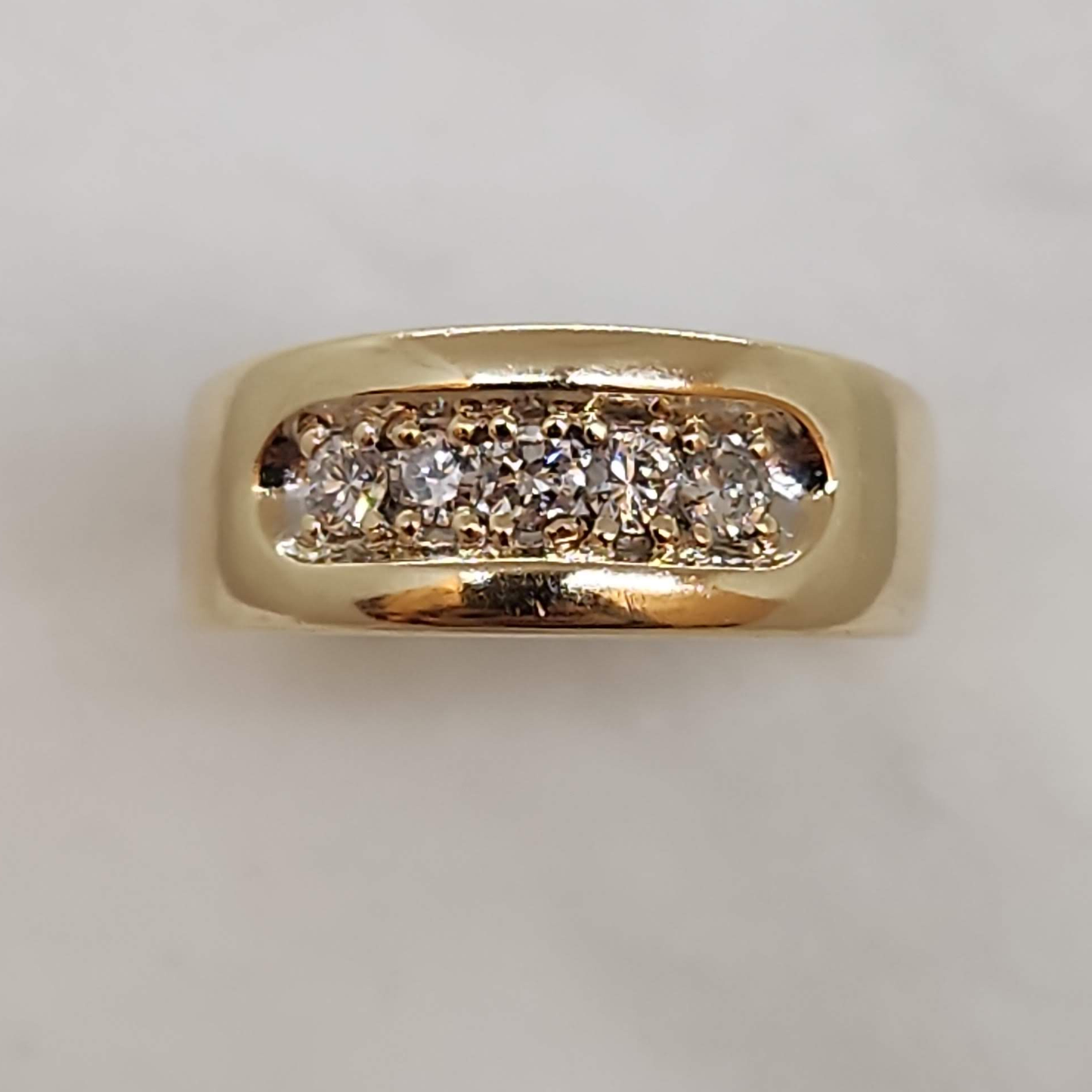 Wide Diamond Ring