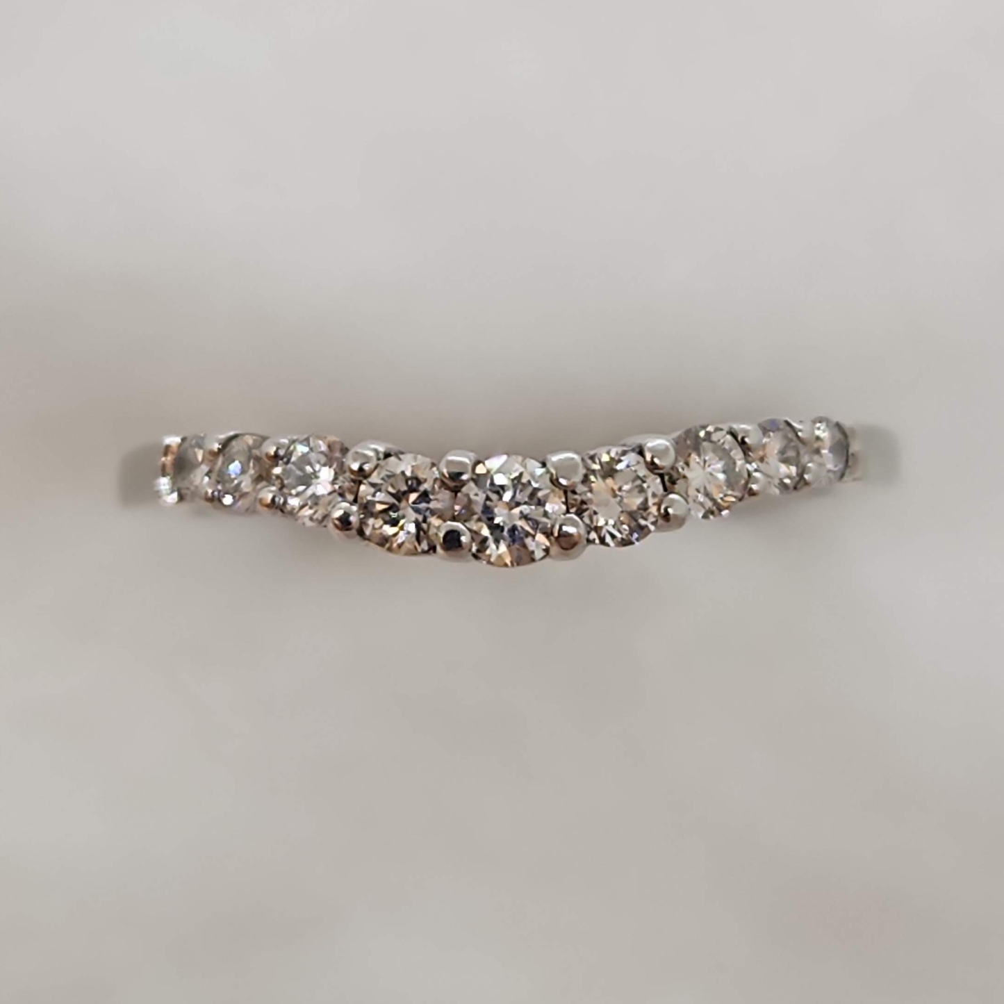 Diamond Curved Wedding Band