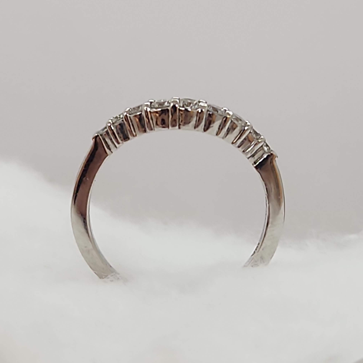 Diamond Curved Wedding Band
