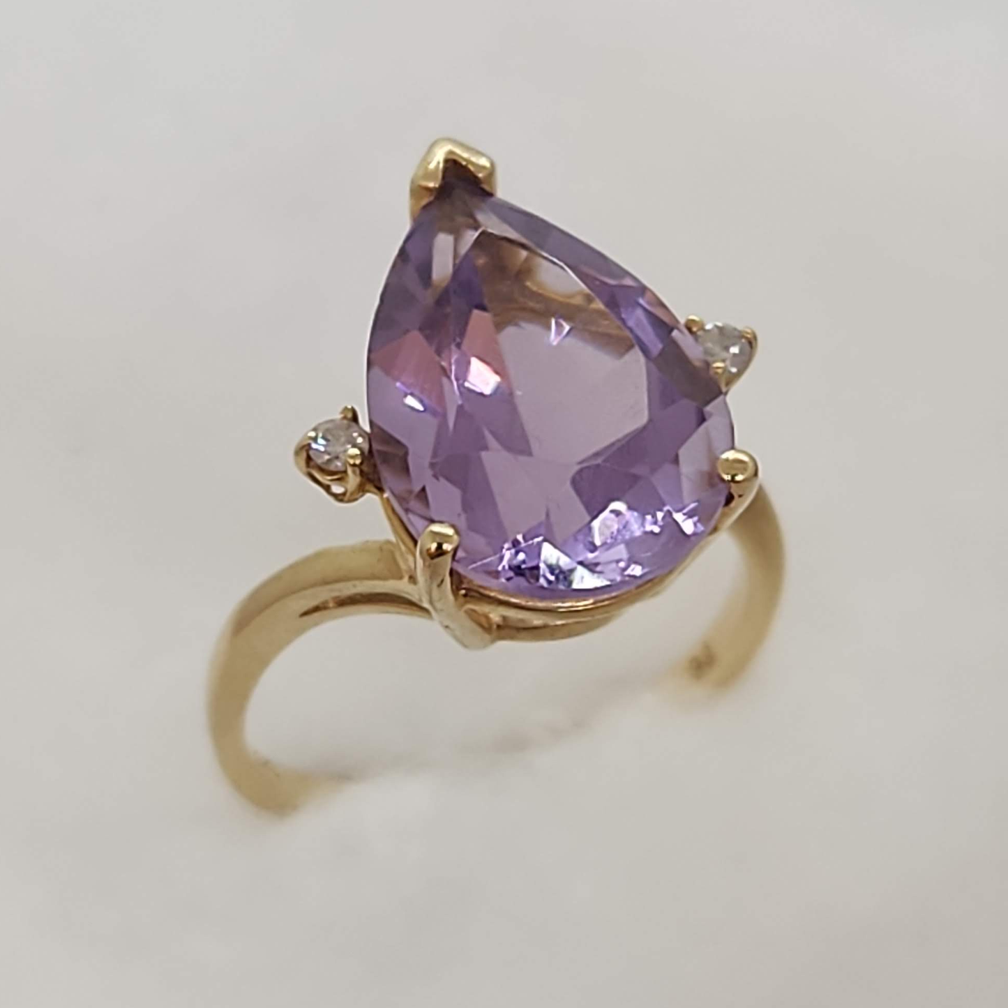 Amethyst and Diamond Ring