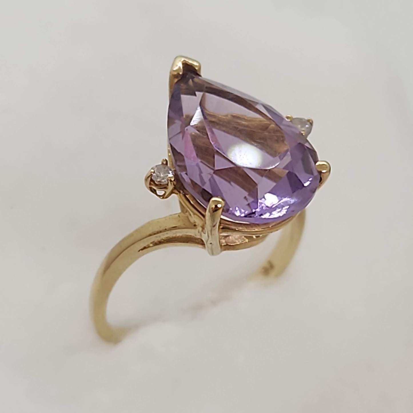 Amethyst and Diamond Ring