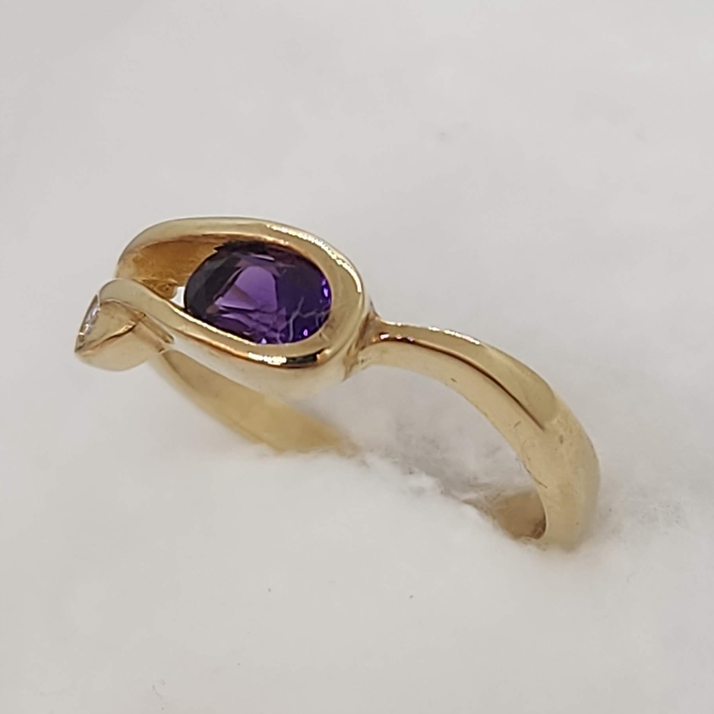 Amethyst and Diamond Ring