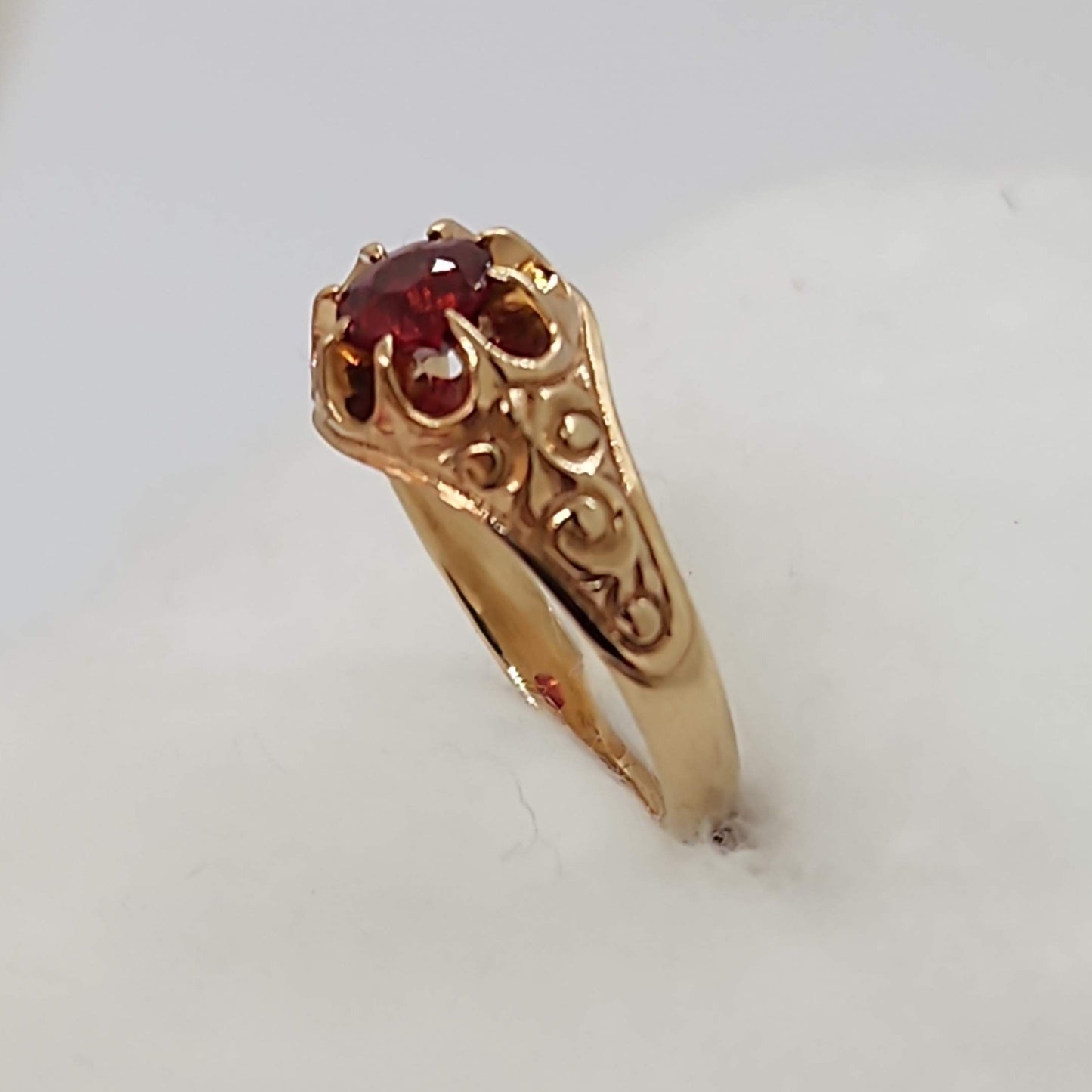 Garnet Rose Gold Ring