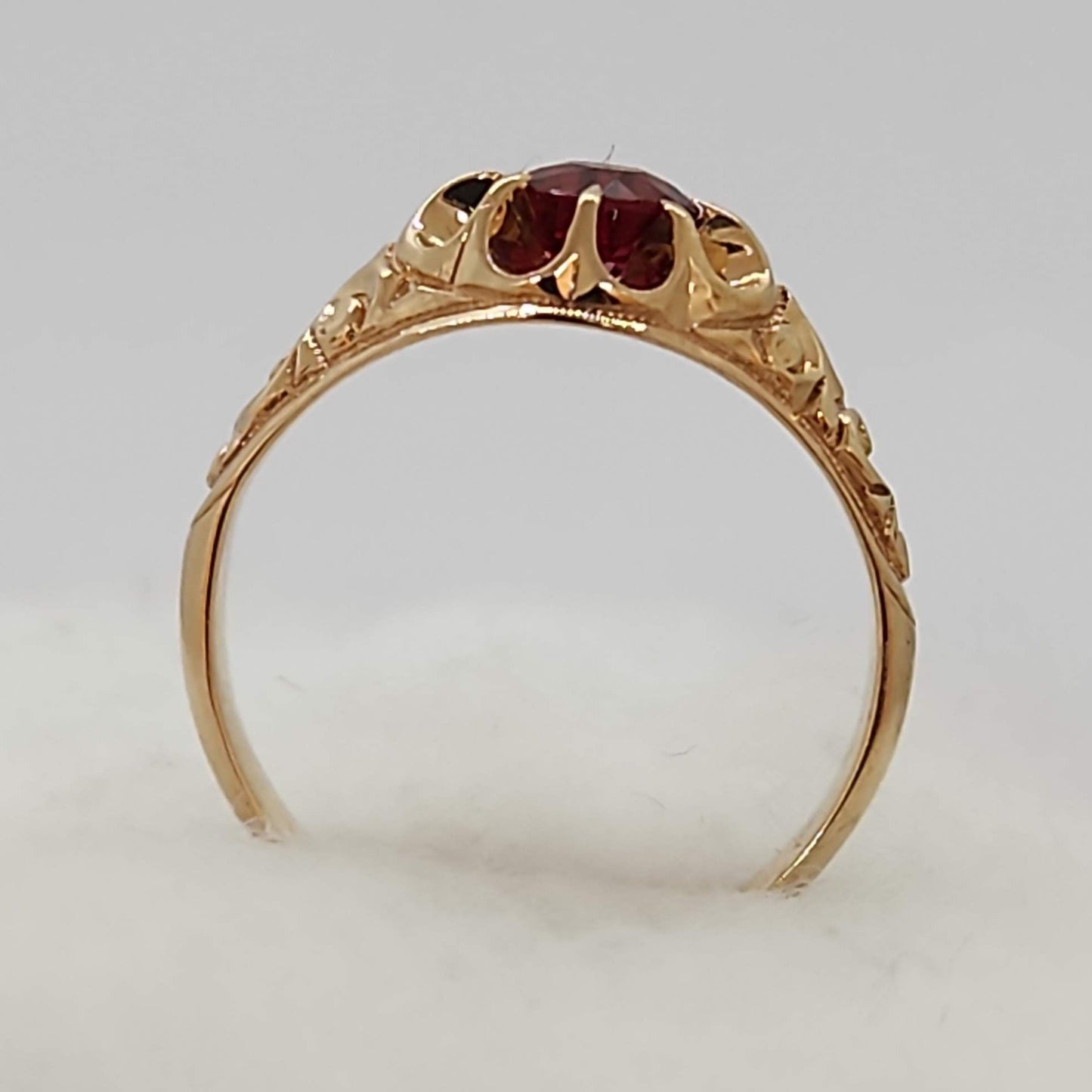 Garnet Rose Gold Ring