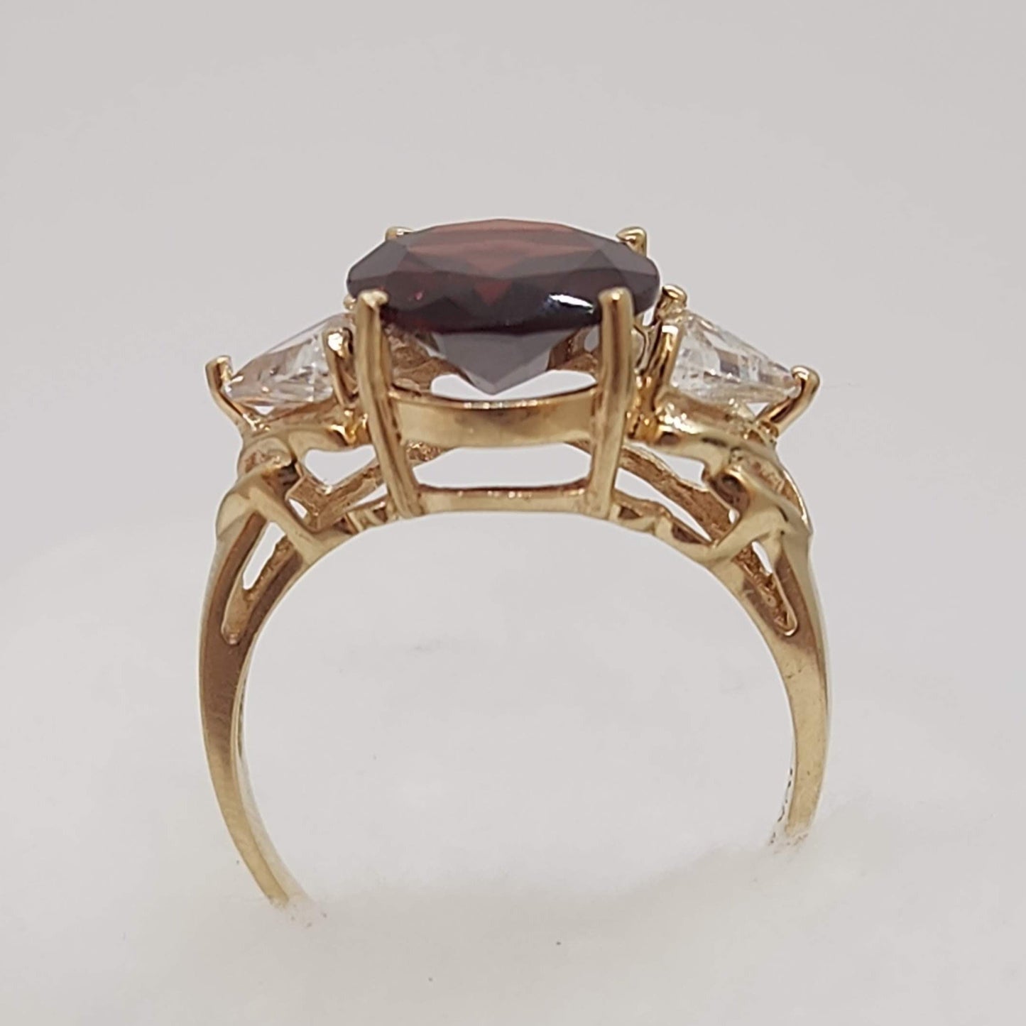 Imitation Garnet and Cubic Zirconia Ring