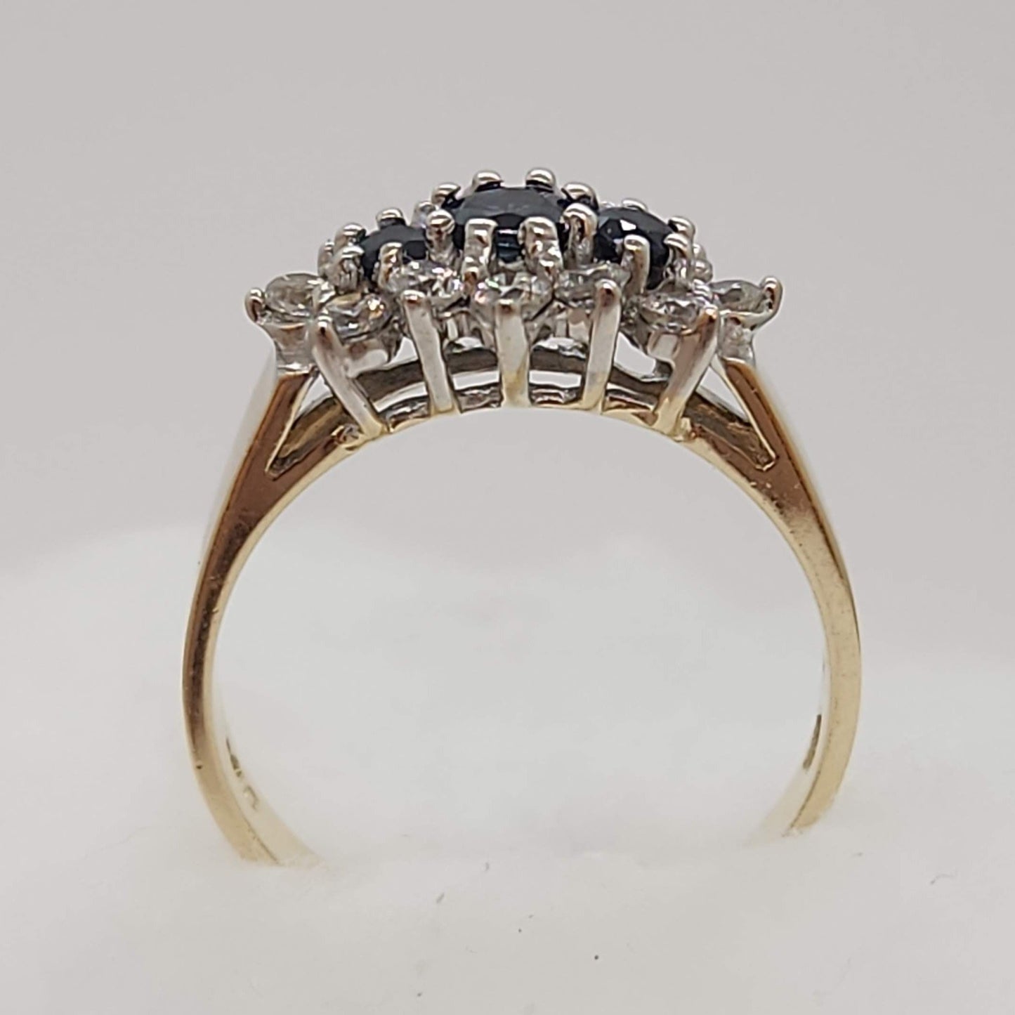 Sapphire and Cubic Zirconia Ring