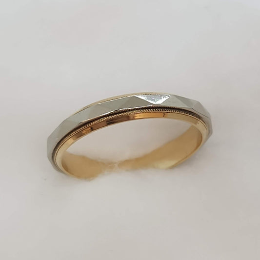 Bluebird Faceted Two Tone Band