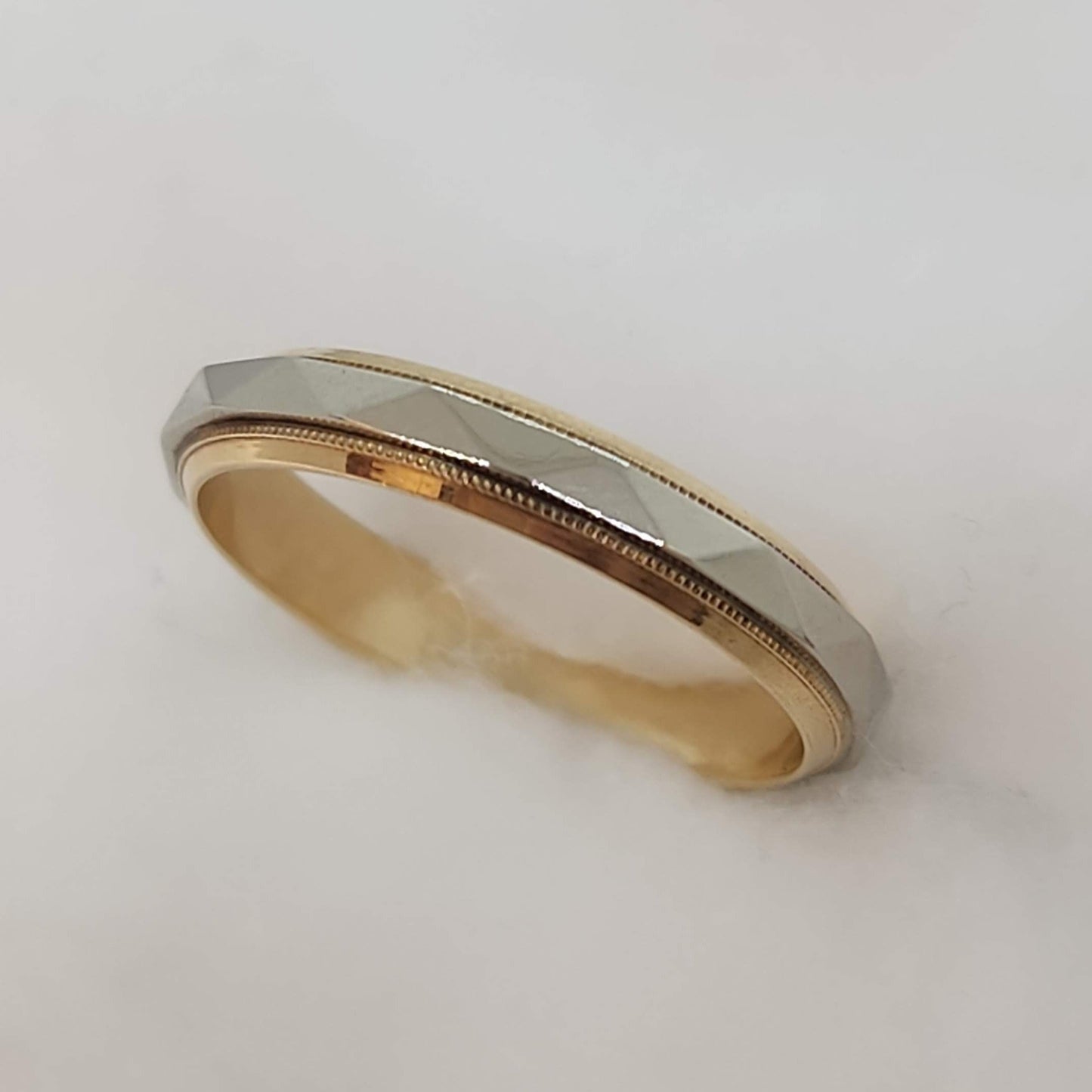 Bluebird Faceted Two Tone Band