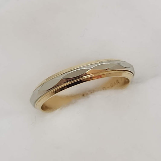 Faceted Two Tone Band