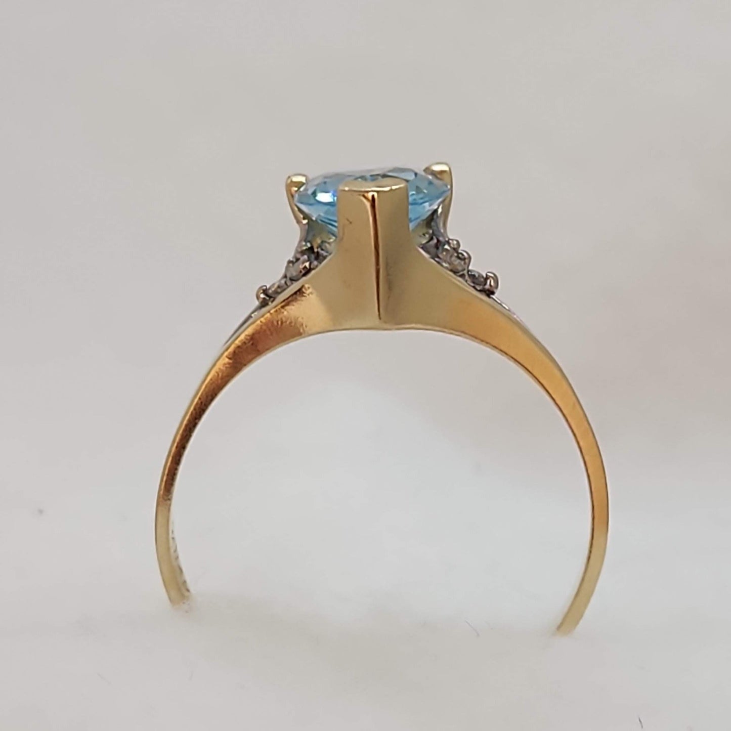 Blue Topaz Pear Ring