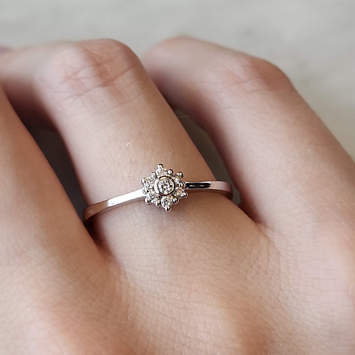 Diamond Snowflake Ring