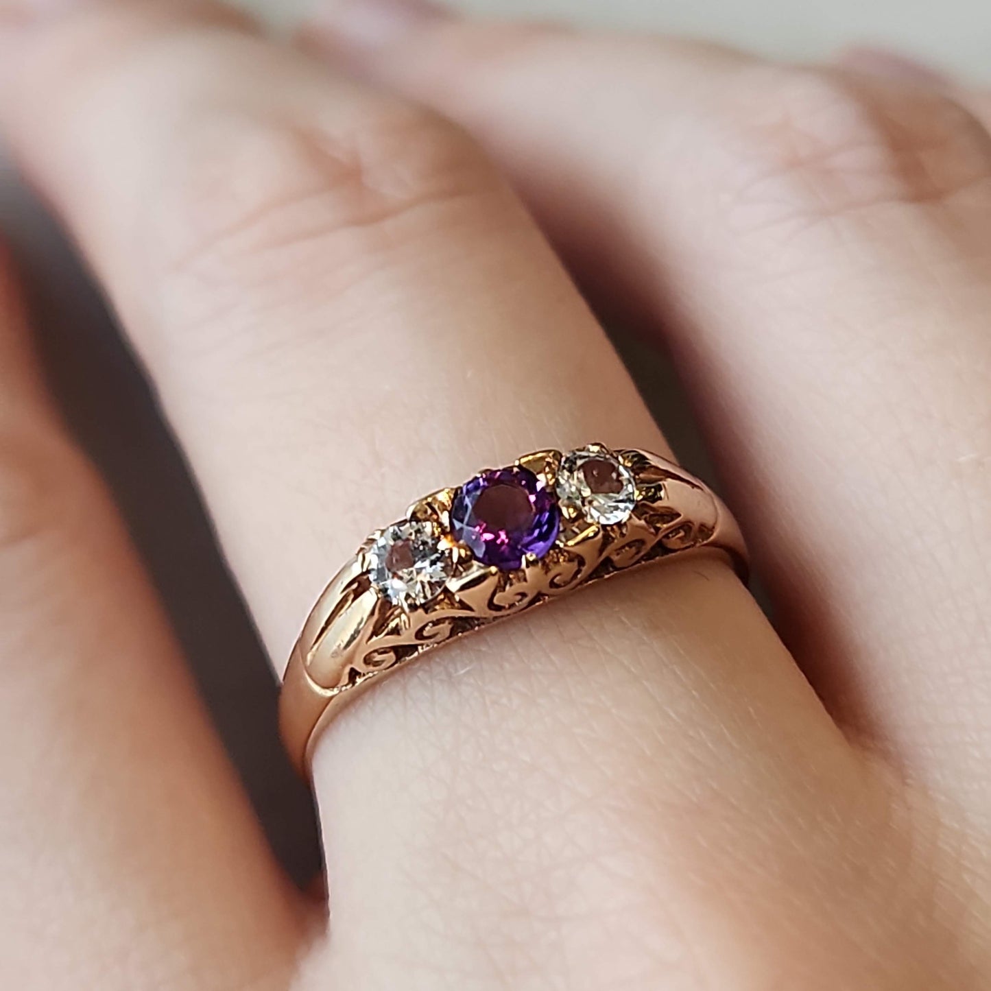 Quartz and Spinel Ring