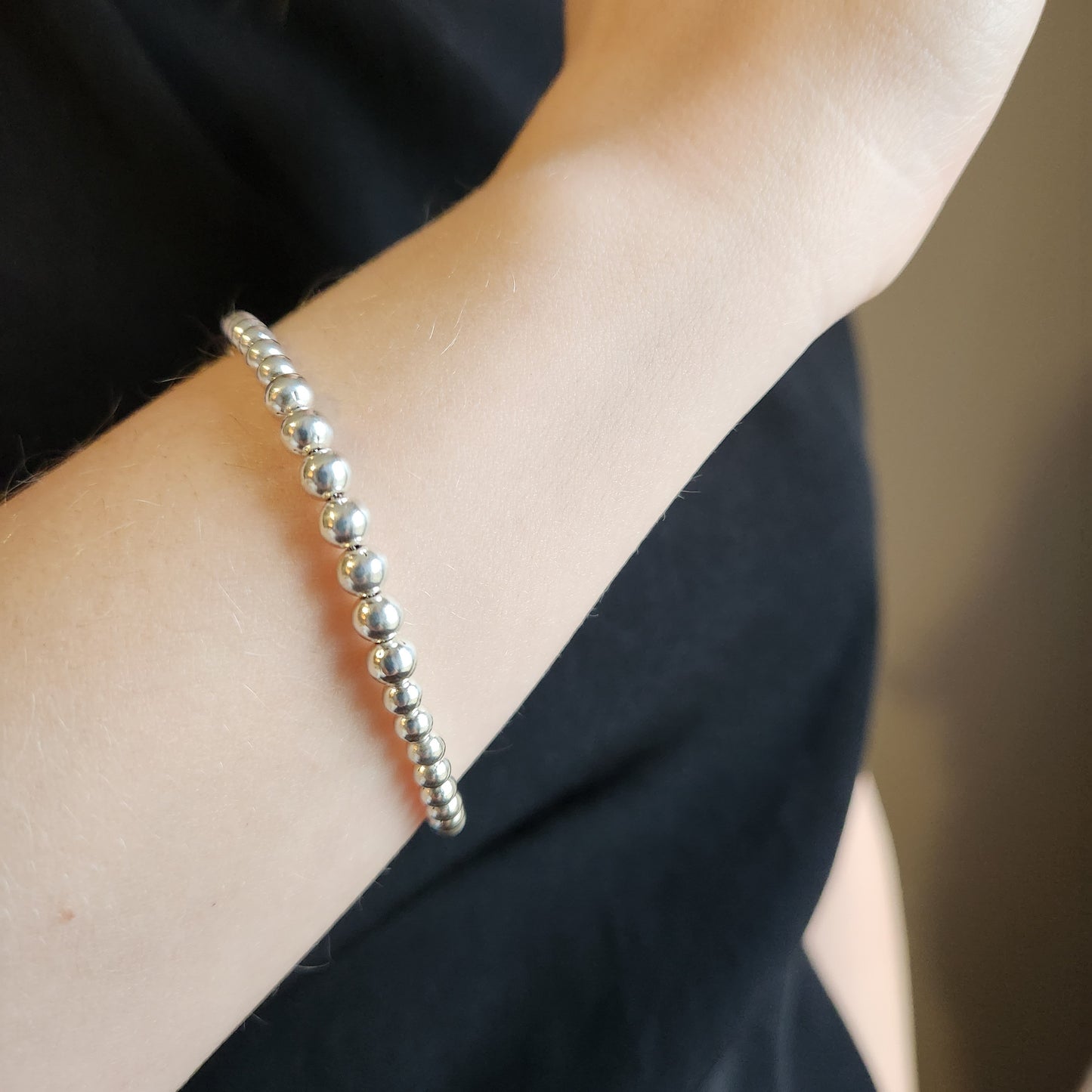 Sterling Silver Ball Bead Bracelet