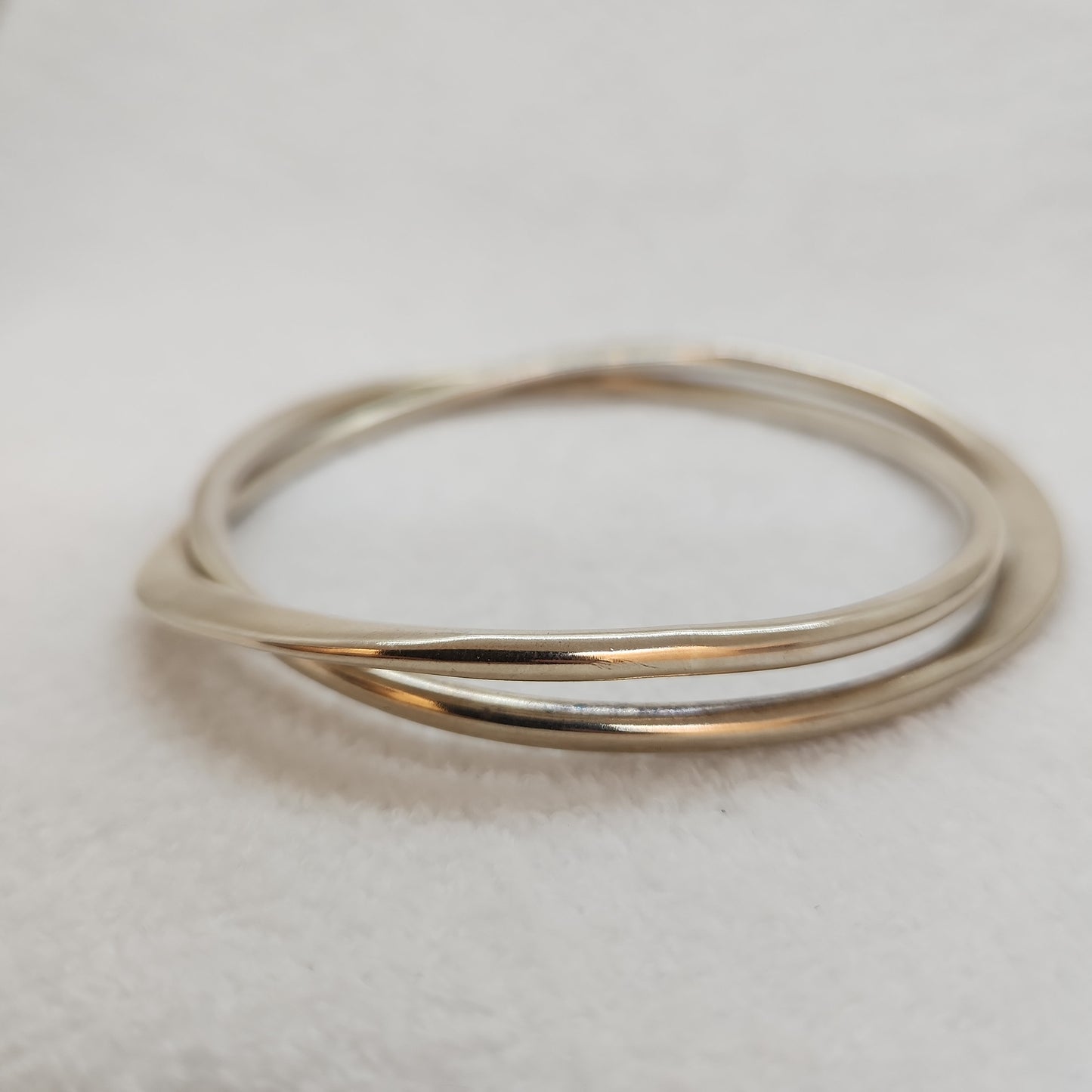 Sterling Silver Infinity Twist Bangle